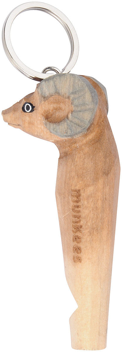 MUNKEES Wood Whistle Goat - Handcrafted Animal Sound Toy for Kids and Collectors