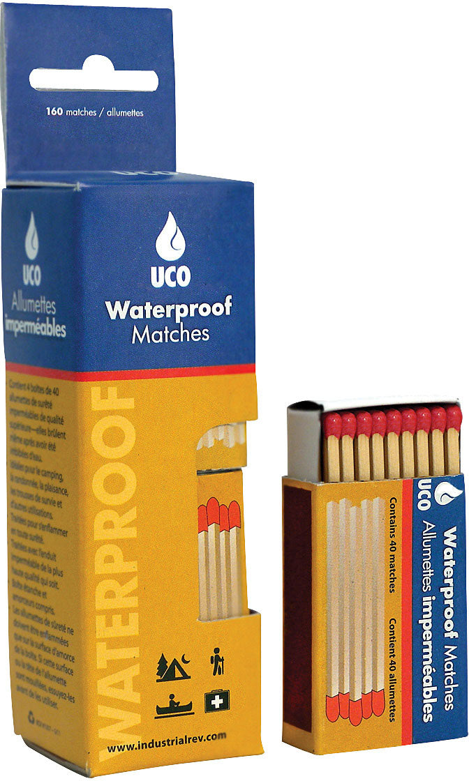 UCO Waterproof Matches - Reliable Fire Starting Tool for Camping and Outdoor Activities
