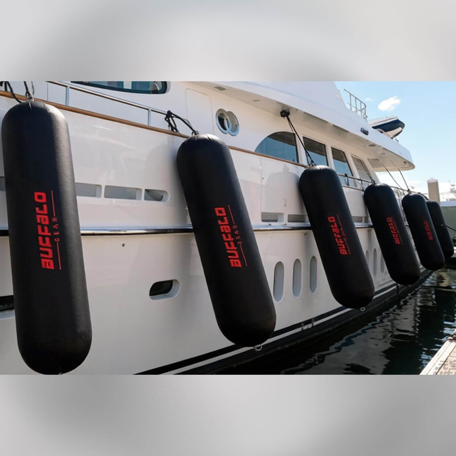 13" x 47.2" Inflatable Boat Fender with Electric Pump