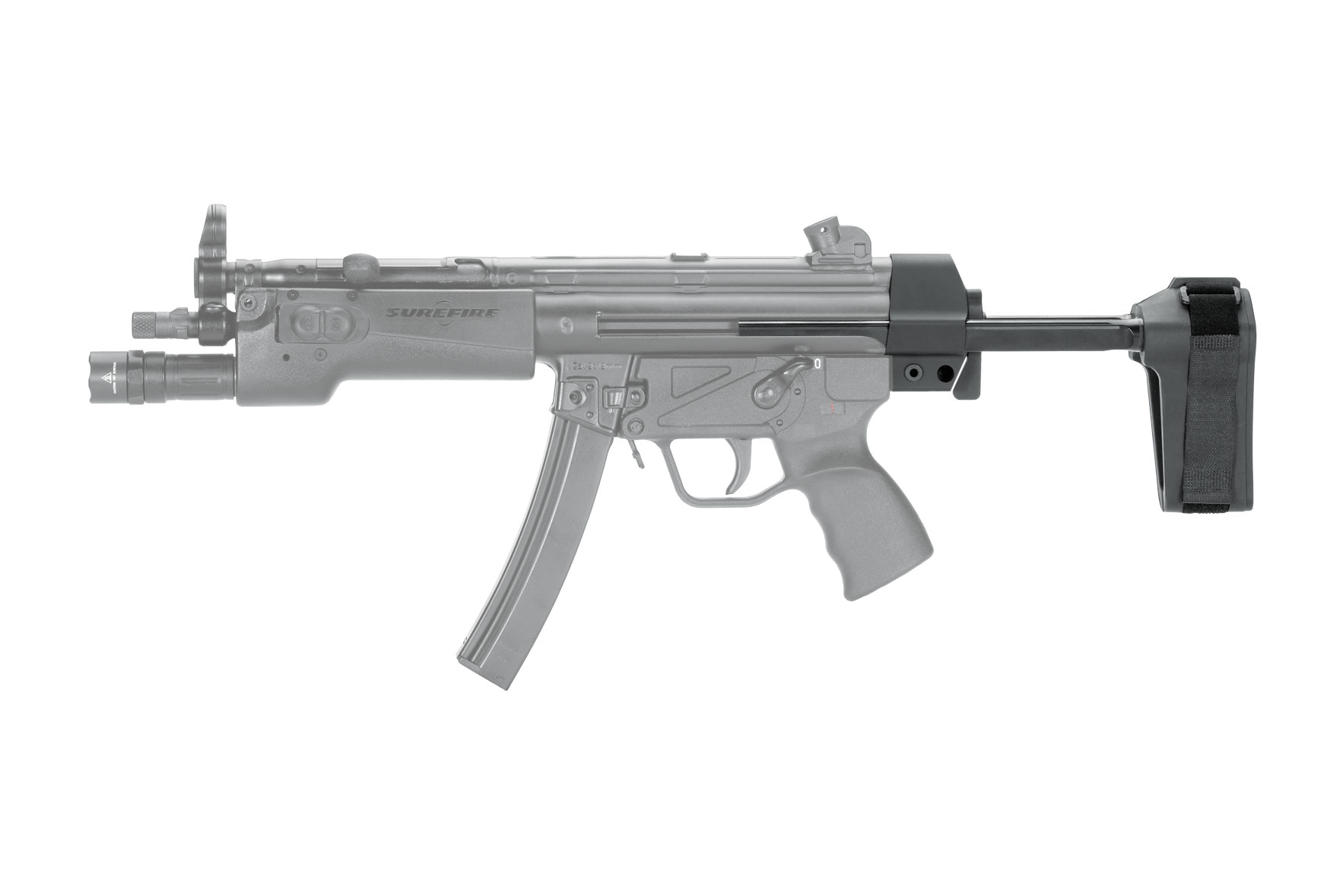 HK PDW 3 POSITION ADJUSTABLE BRACE, MP5/HK53, BLACK