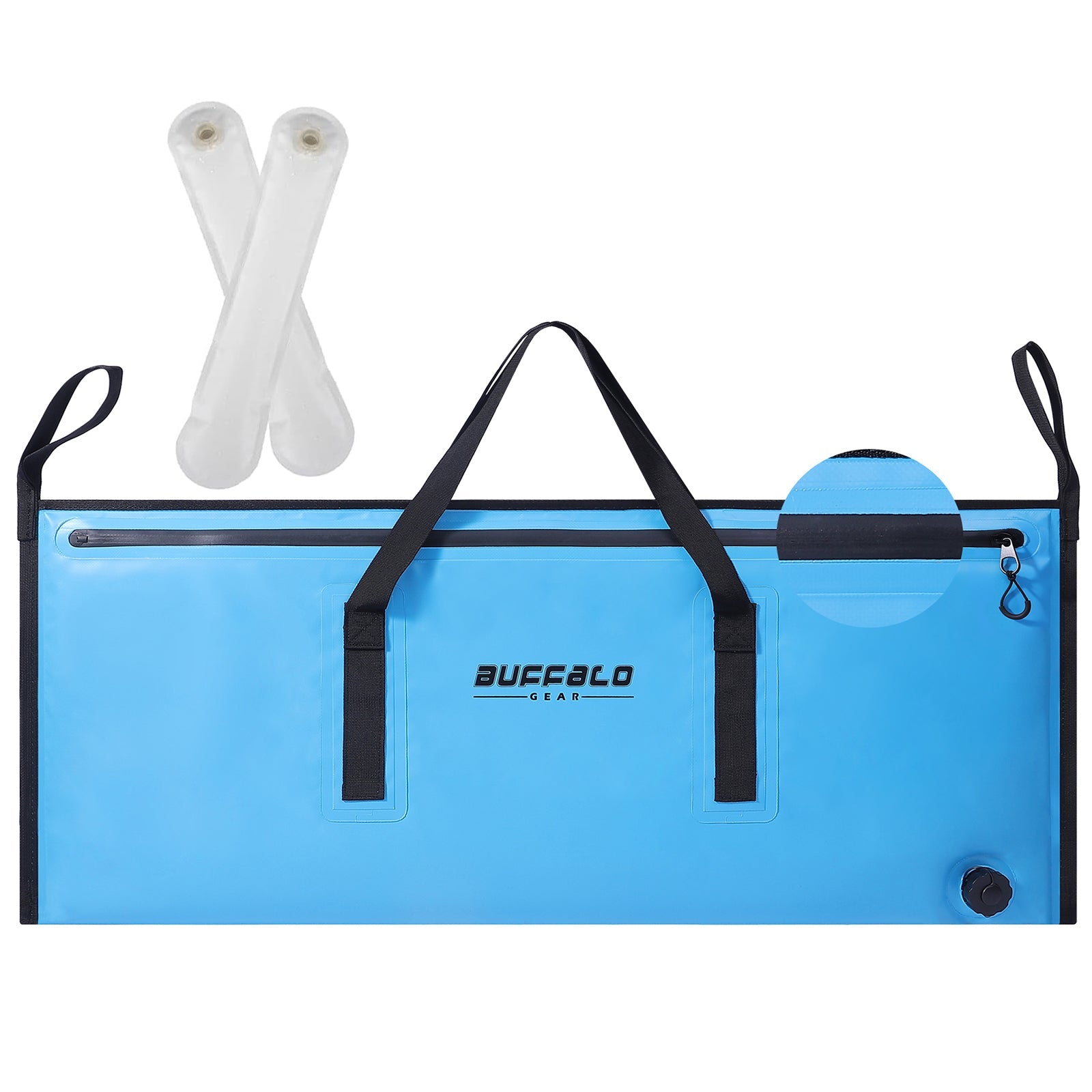 40x18" Insulated Fish Cooler Bag, Waterproof Zipper