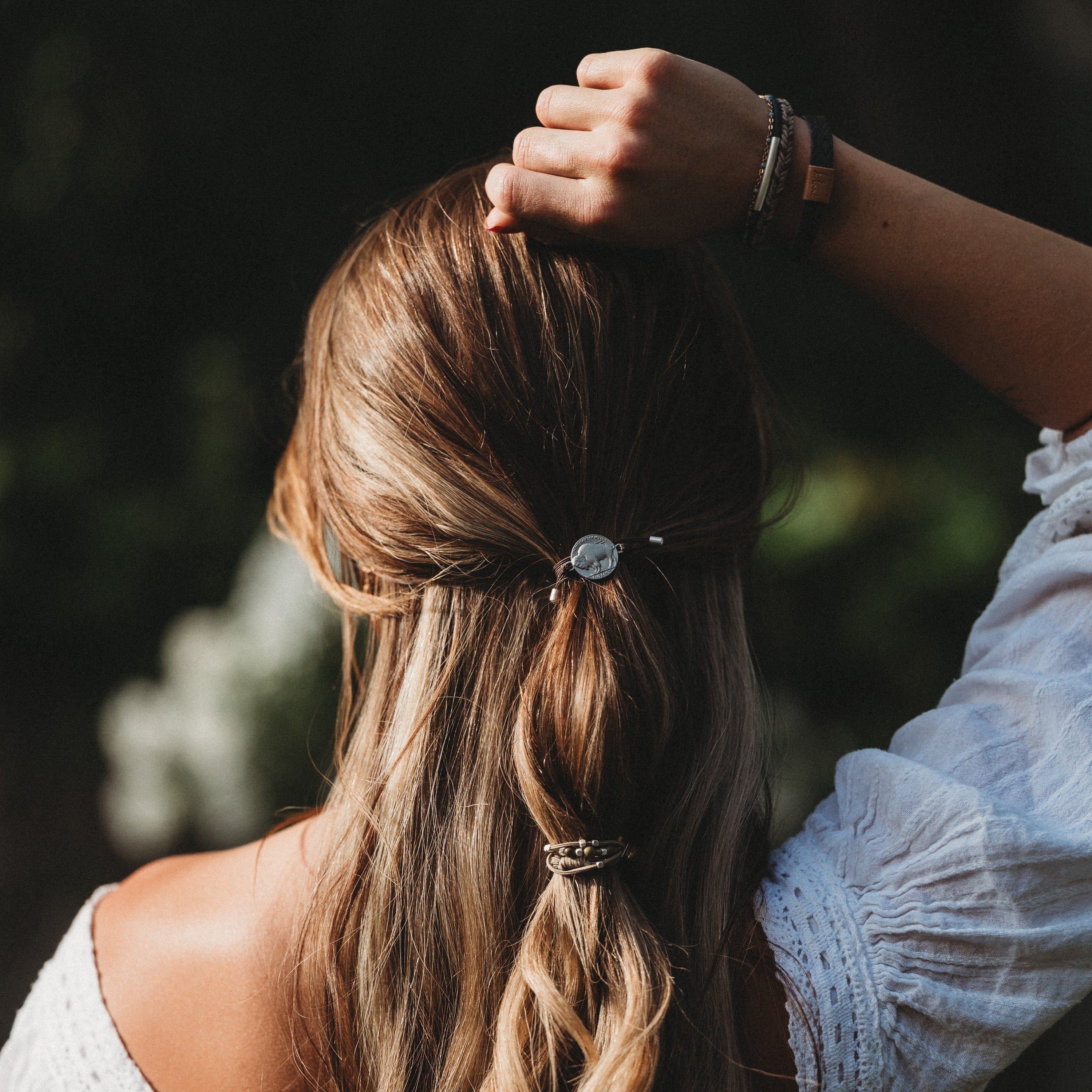 "Roam" Buffalo Charm Hair Tie Bracelets
