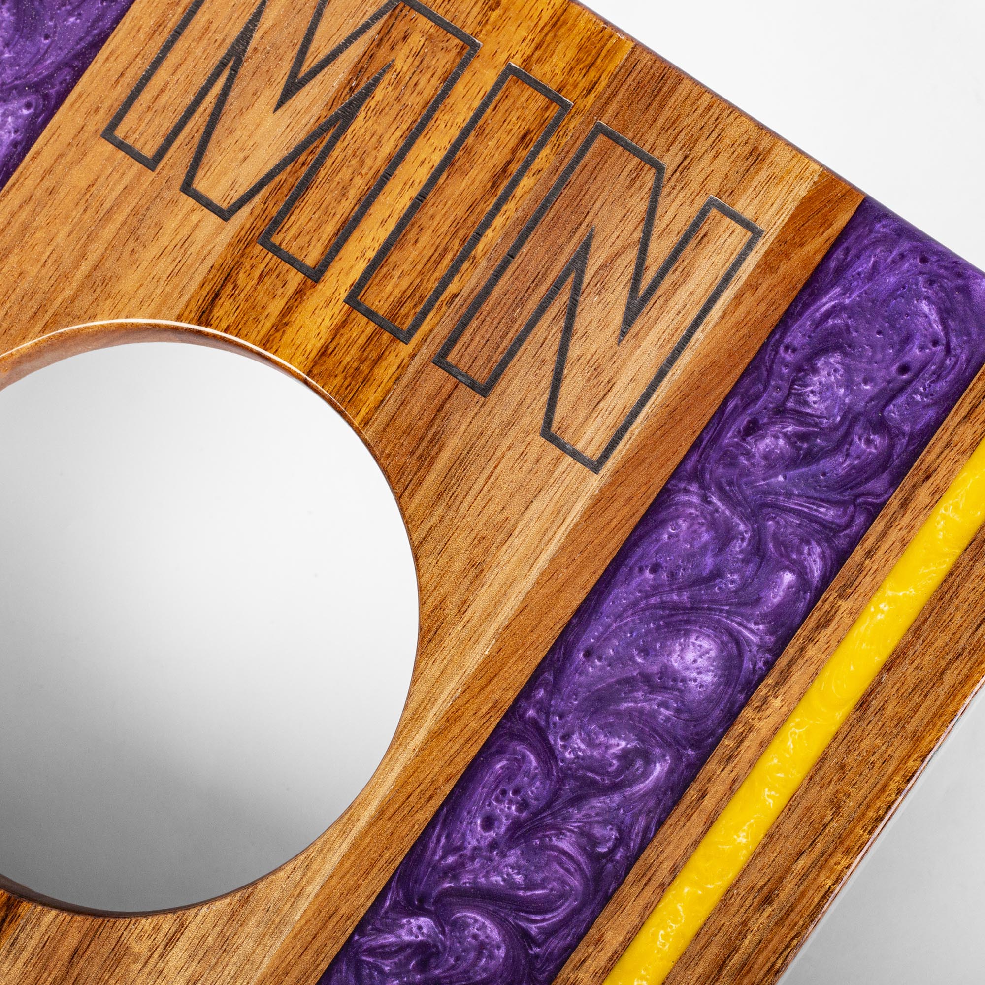 1ft x 2ft Gameday Teams Epoxy Resin Wood Compact Travel Cornhole Board Set