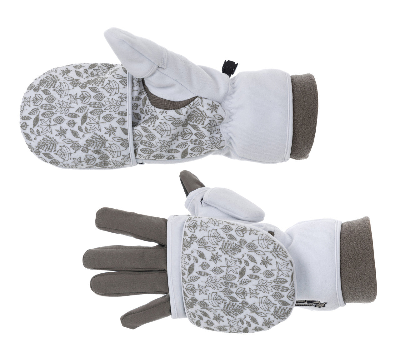 Flip Top 4.0 Mitten with Liner Glove - White