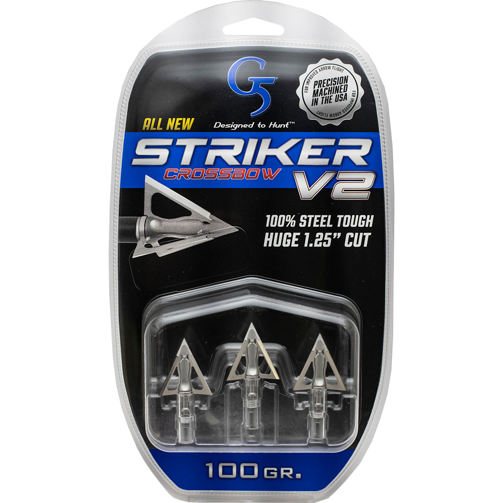 G5 Outdoors Striker V2 Crossbow Broadheads 100 Grain - 3 Pack