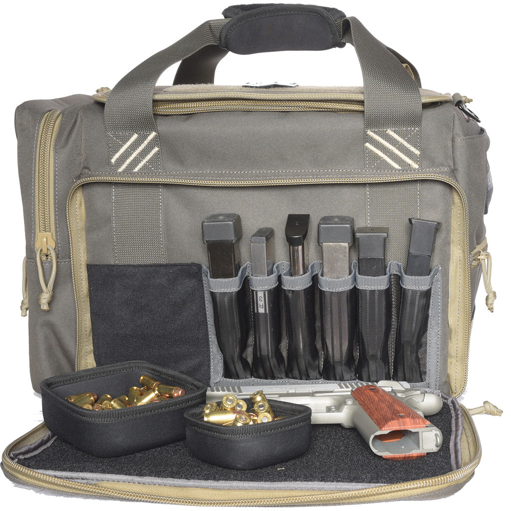GPS L/M Range Bag with Foam Cradle Black 4 Handgun and 2 Ammo Dumps