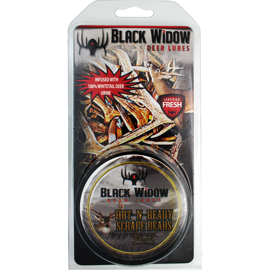 Black Widow Scrape Beads Red Label 2 oz - Hot-N-Ready Doe Estrus Infused