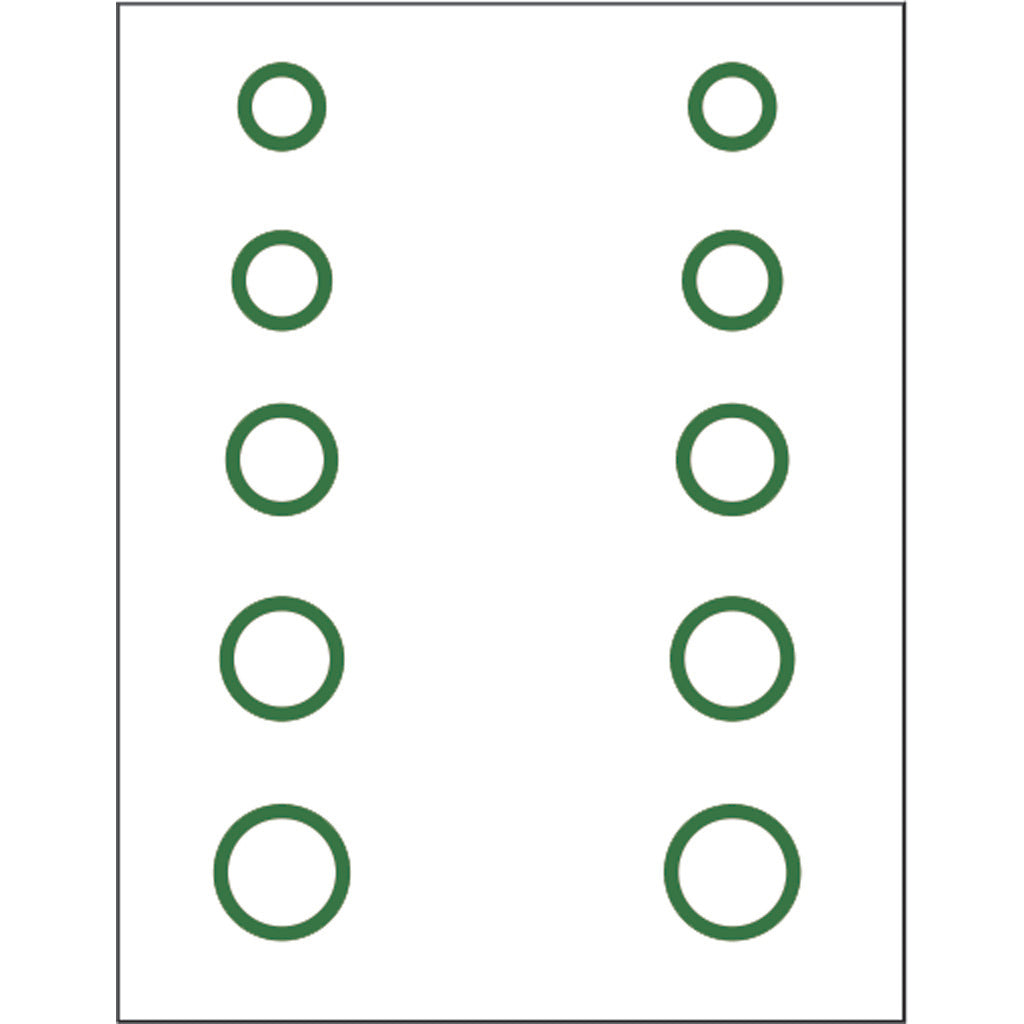 Gunstar Mini Circles Target Reticle Set Green