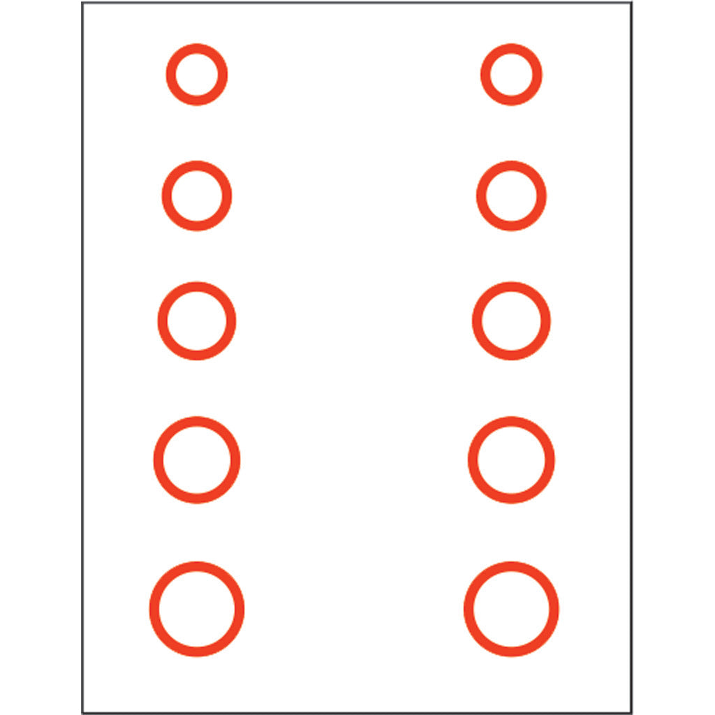 Gunstar Mini Circles Target Reticle Set Orange - Precision Shooting Accessory