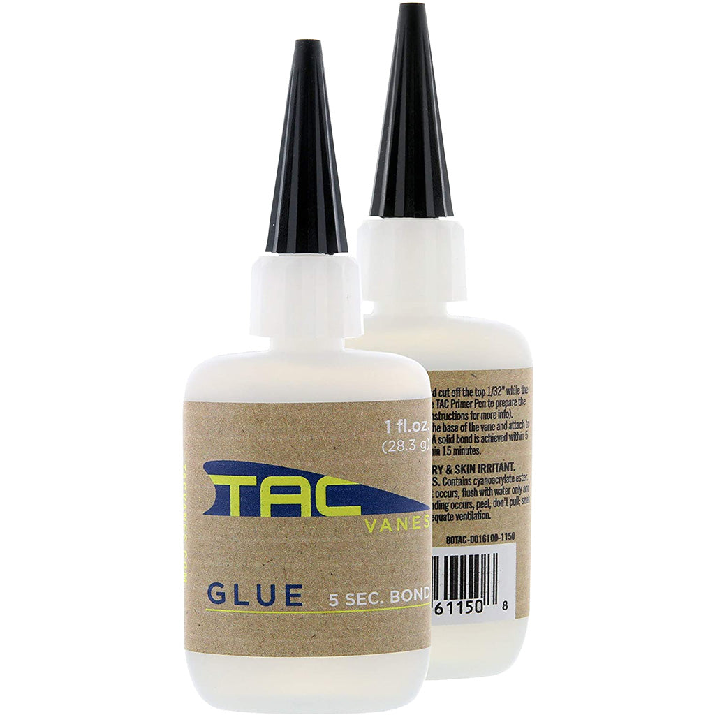 TAC Vanes Fletching Glue 1 oz - Quick Bonding for All TAC Vanes