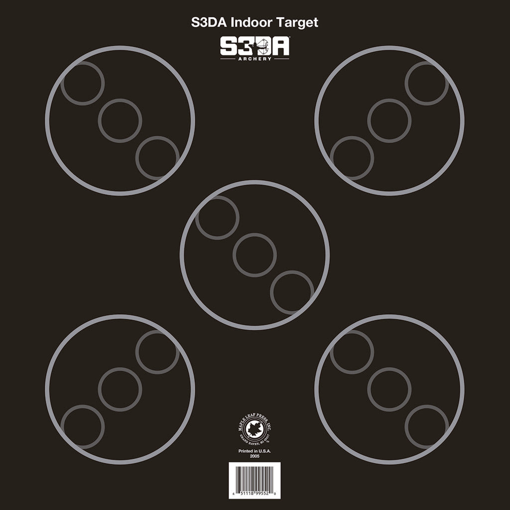Maple Leaf S3DA 3D Target Face Black ASA 25 pk.