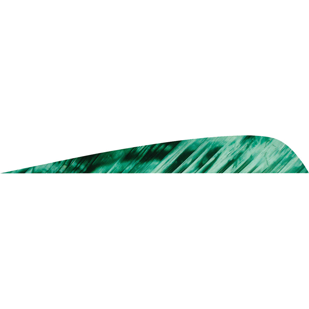 Gateway Parabolic Feathers Tre Green 4 in. LW - 50 Pack