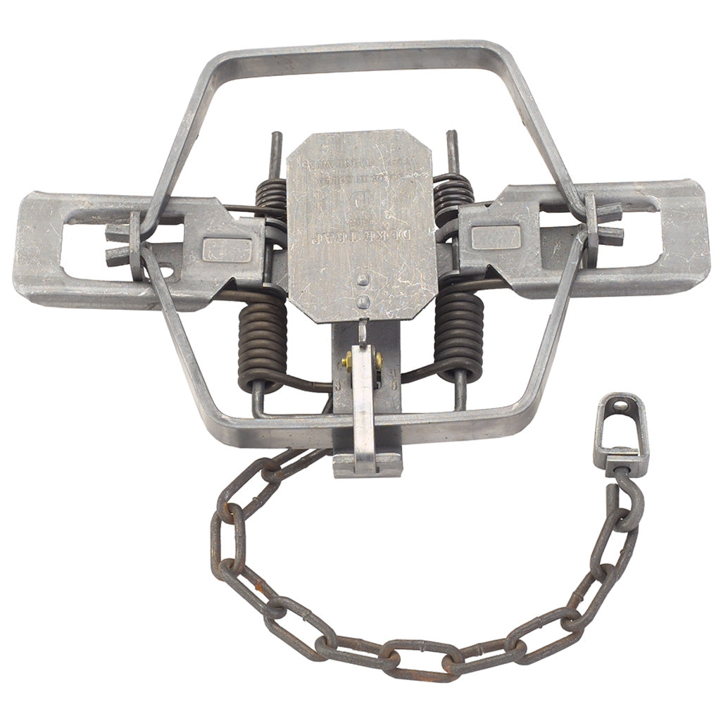 Duke Coil Spring Trap No. 4 - Ideal for Beaver, Bobcat, Coyote, and Lynx