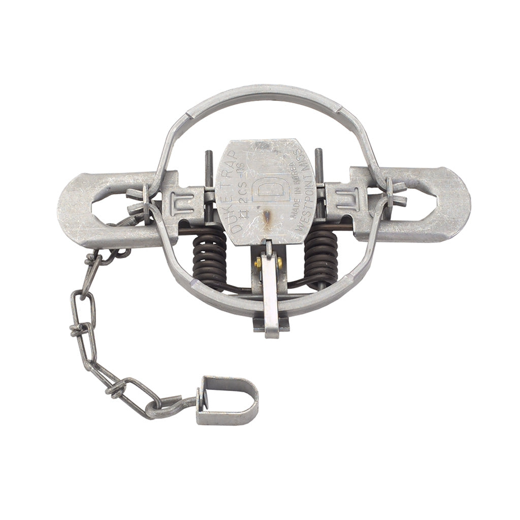 Duke Coil Spring Trap Offset Jaw No. 2 - Ideal for Bobcat, Coyote, and Lynx