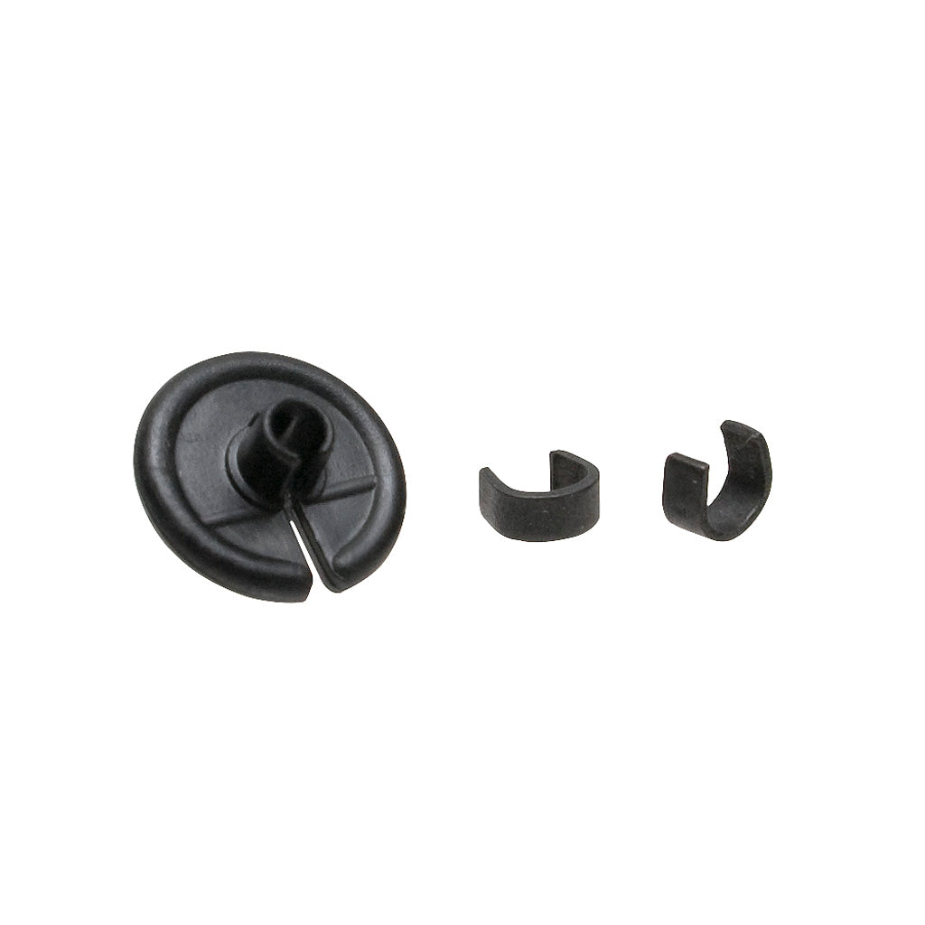 October Mountain Pin Point Kisser Button Black 9/16" - 100 Pack