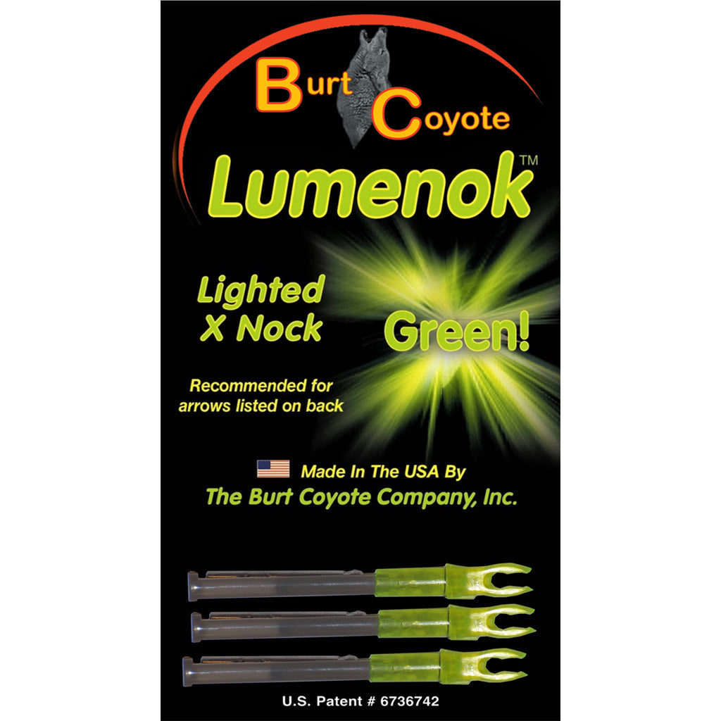 Lumenok Lighted Nocks Green X 3 pk. (Open Box)