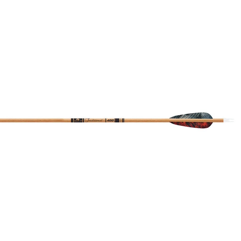 Gold Tip Traditional Arrows 500 with 4 in. Feathers - 6 Pack