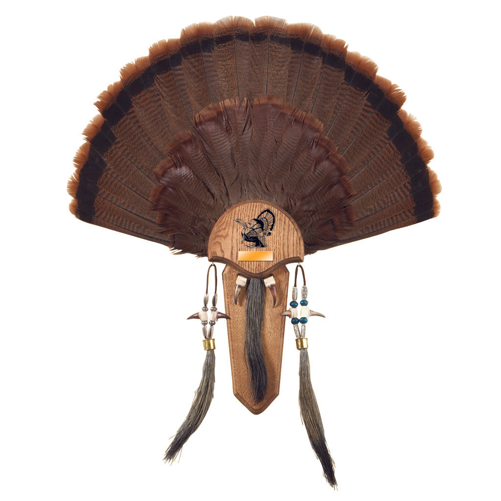 Hunters Specialties HS Strut Mounting Plaque Three Beard - Oak Finish