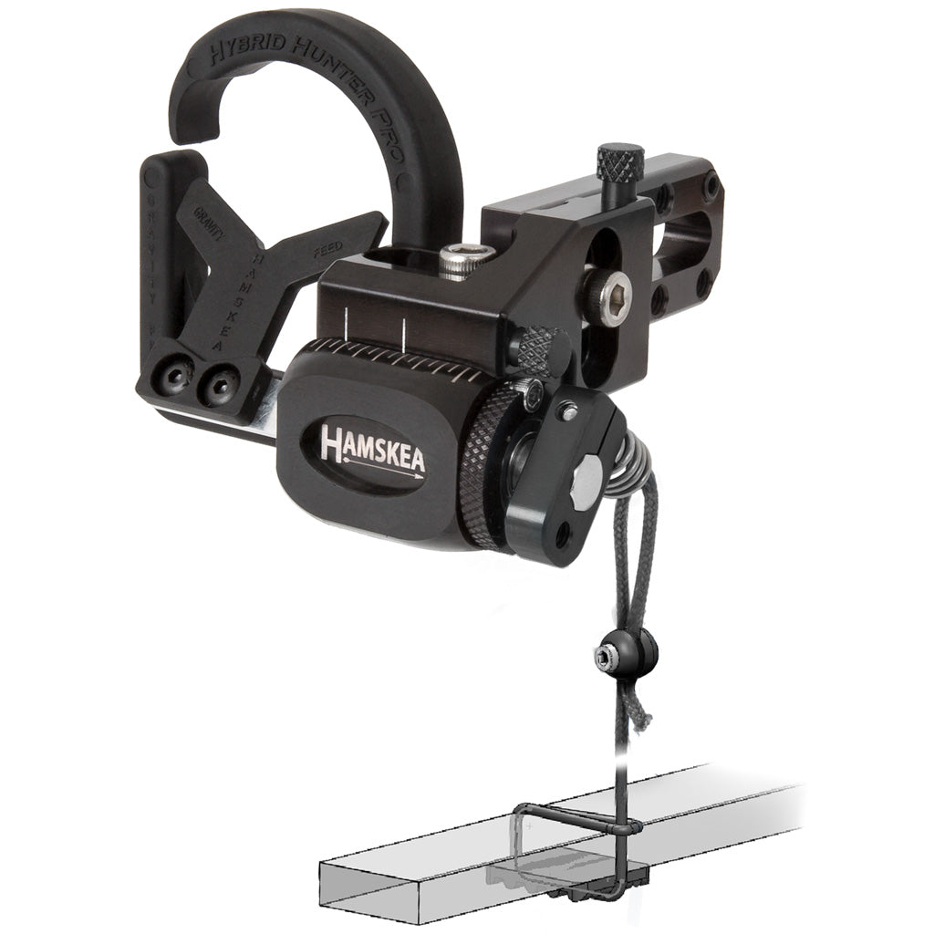 Hamskea Hybrid Hunter Pro Rest Micro Tune Black LH - Precision Archery Accessory