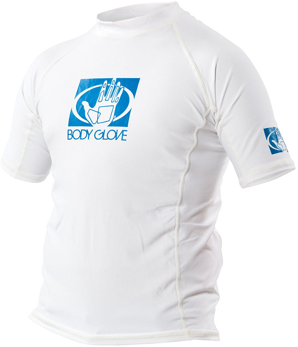 BODY GLOVE Fitted Rashguard Jr SS White 6 - Youth Swimwear for Sun Protection and Comfort