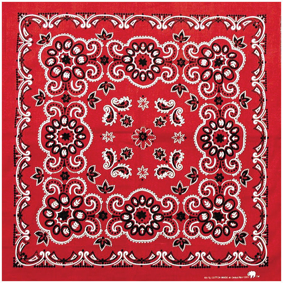 Carolina Manuf Te X As Paisley Bandana Red - Stylish and Versatile Accessory