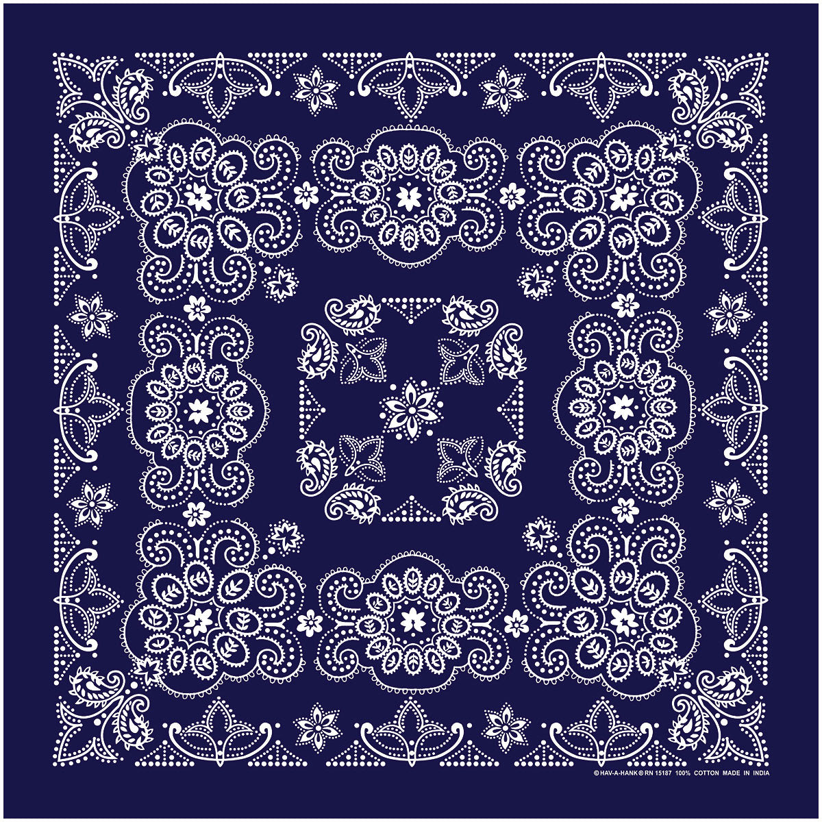 CAROLINA MANUF Te X As Paisley Bandana - Navy