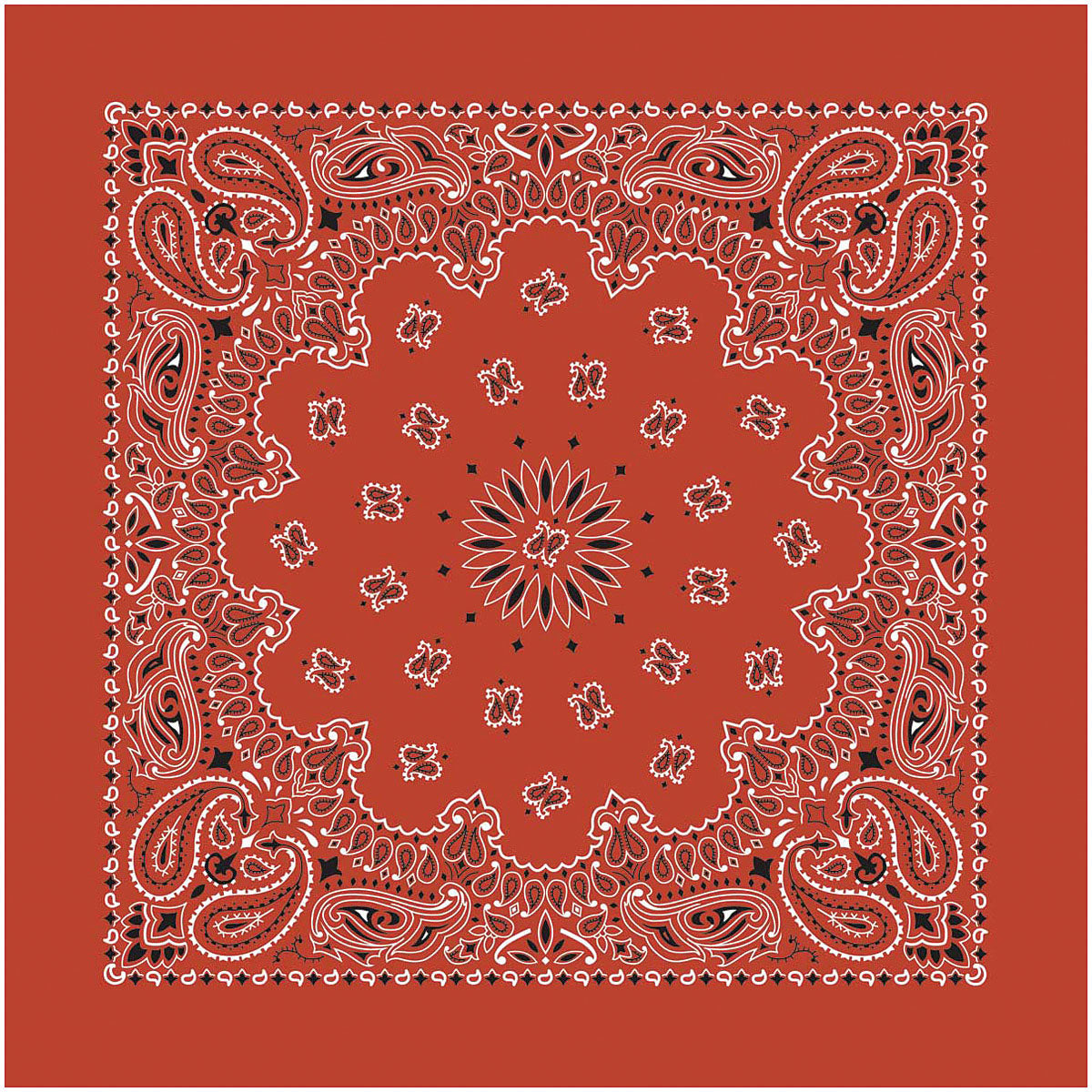 CAROLINA MANUF Bandana Paisley Terracotta - Stylish and Versatile Headwear