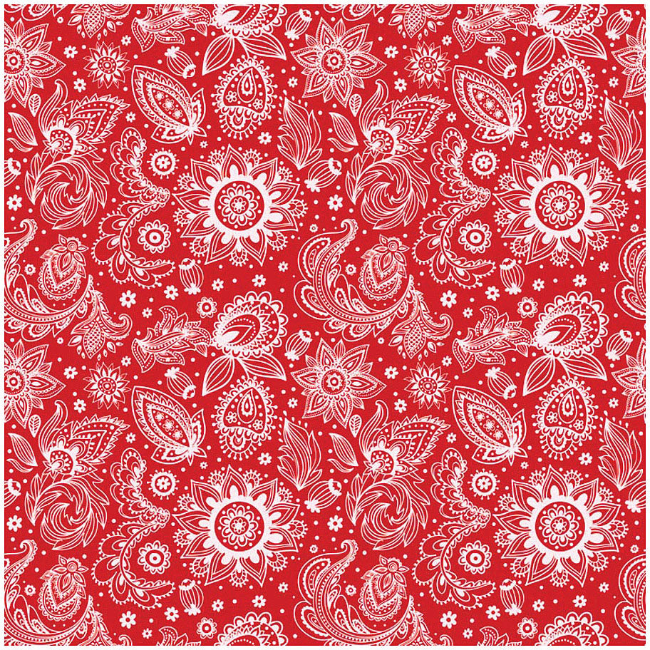 Carolina Manuf Bandana Prims Paisley Red