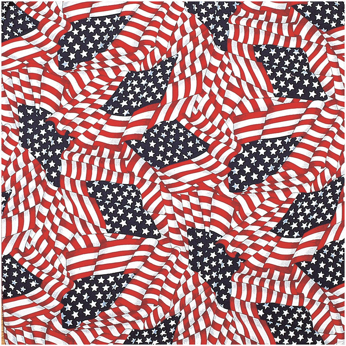 CAROLINA MANUF Tossed American Flag - Decorative Home Accent