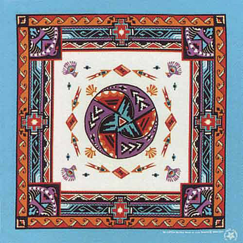 CAROLINA MANUF Modern Aztec W/Turquoise Trim - Stylish and Unique