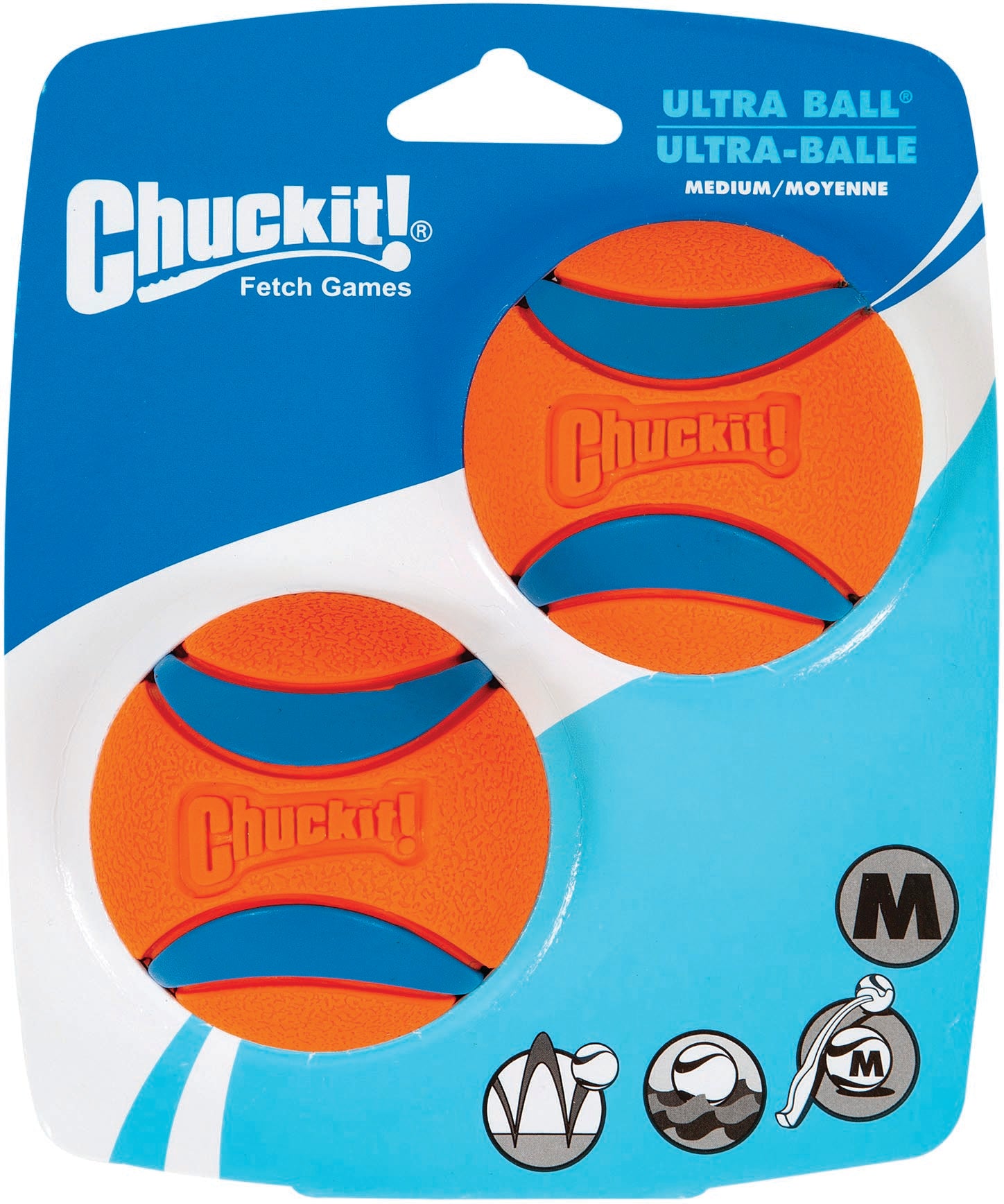 CHUCKIT! Ultra Balls Medium 2 Pack for Dogs and Pets