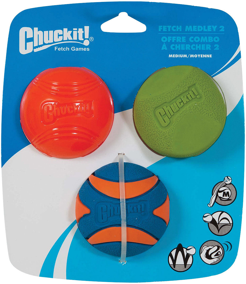 CHUCKIT! Fetch Medley 2.0 Medium Dog Toy for Interactive Play
