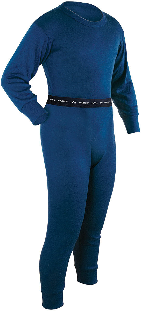 COLDPRUF Basic Kid 2 Piece Navy X-Small Thermal Set