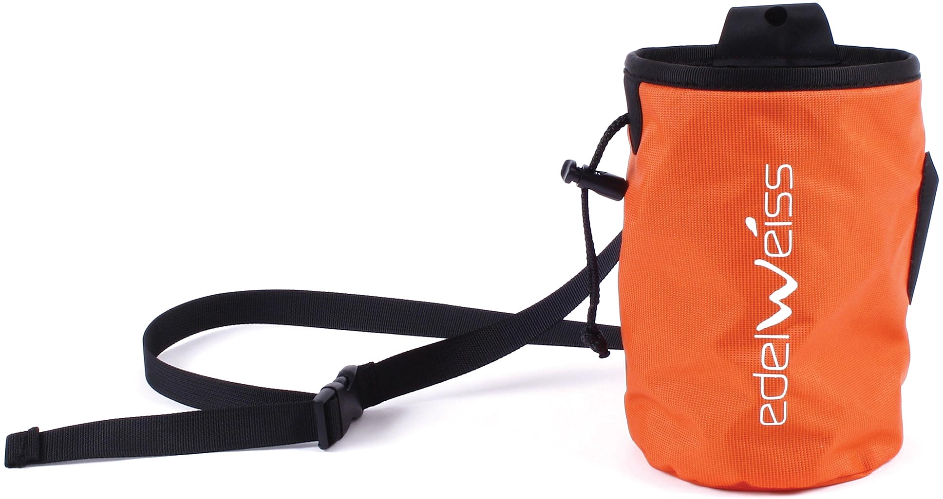 Edelweiss Chalk Bag Orange with Secure Closure and Durable Construction