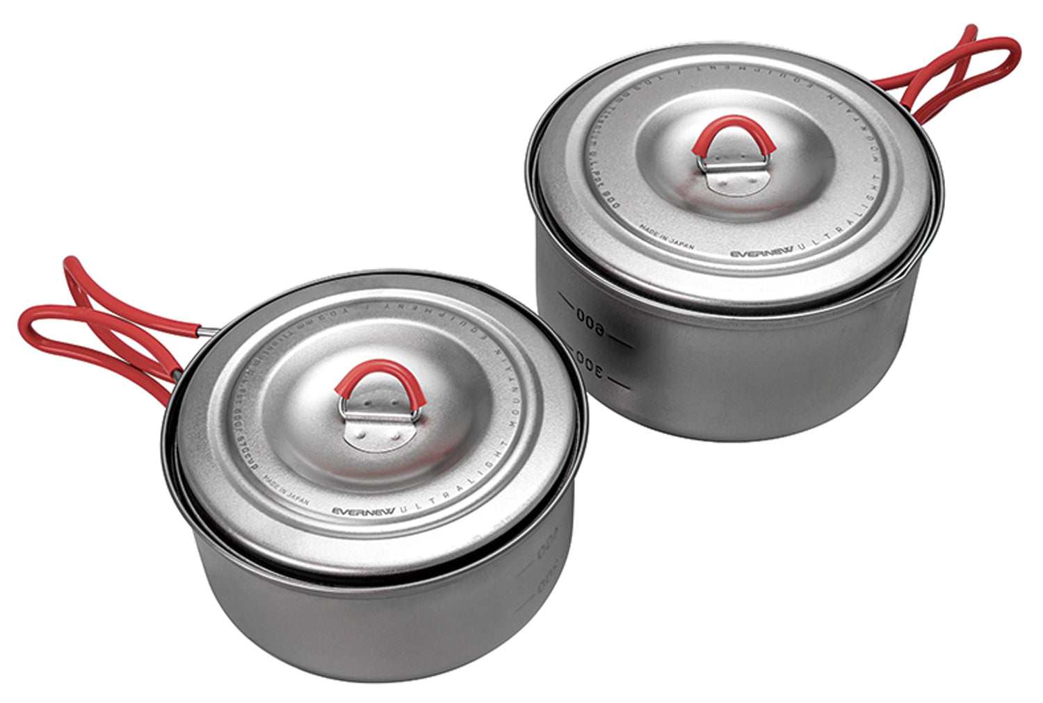 EVERNEW Titanium Ul PO T Set 600 & 900 - Lightweight Camping Cookware