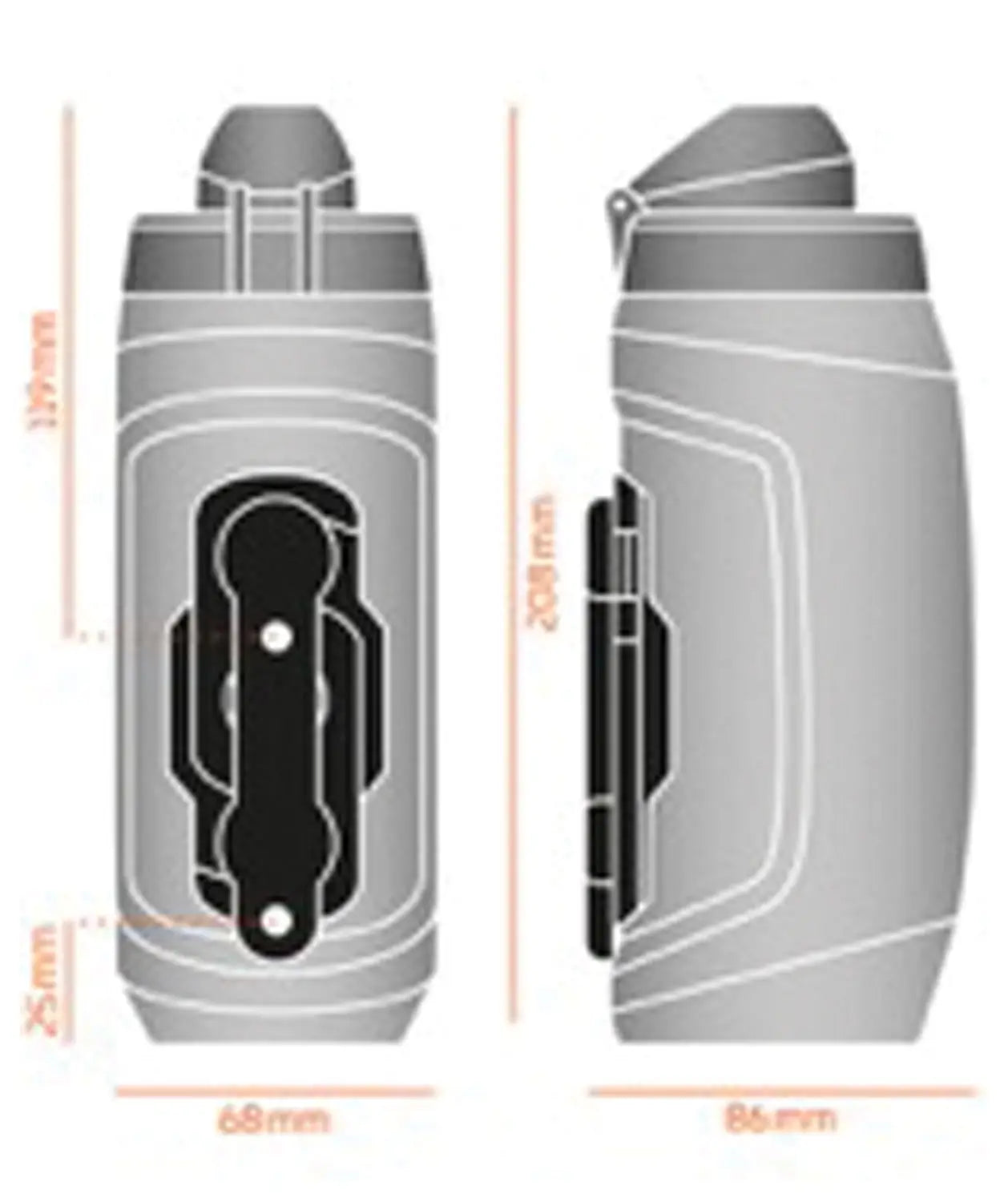 Twist 590 Ml Bottle Set Clear