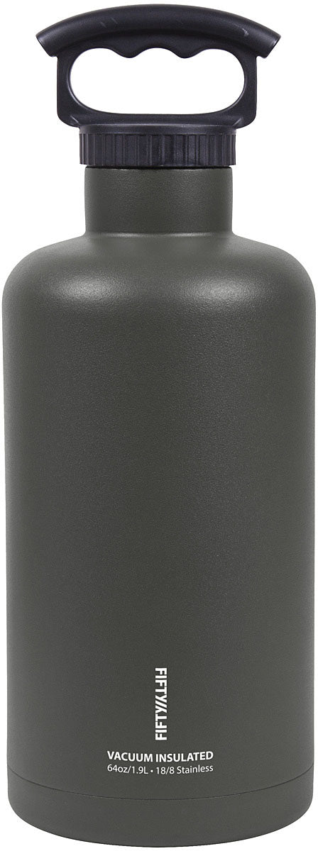 FIFTY/FIFTY Tank Growler 64 Oz Slate Grey - Durable and Stylish