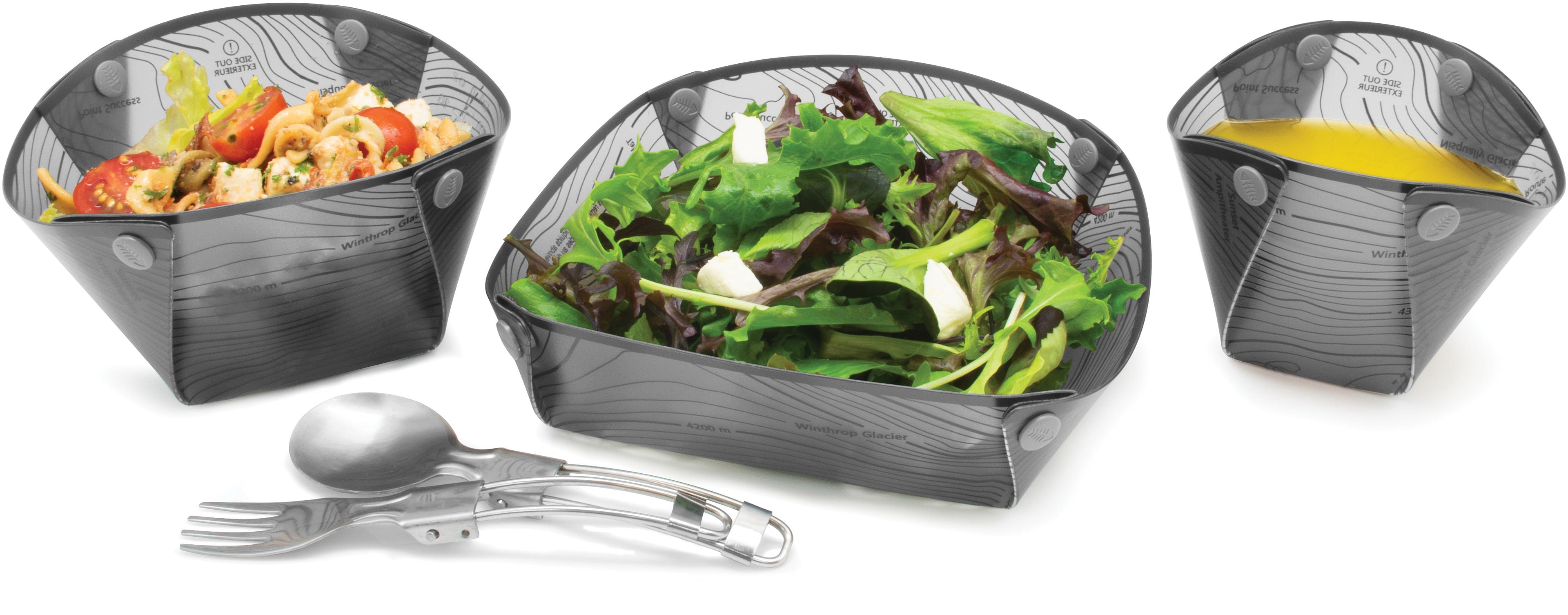 Fozzils Solo Pack Grey - Portable Dining Solution