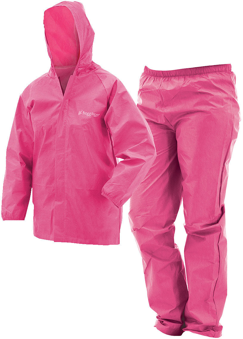 FROGG TOGGS Ul Kids Suit Pink Large - Waterproof & Lightweight Rain Gear