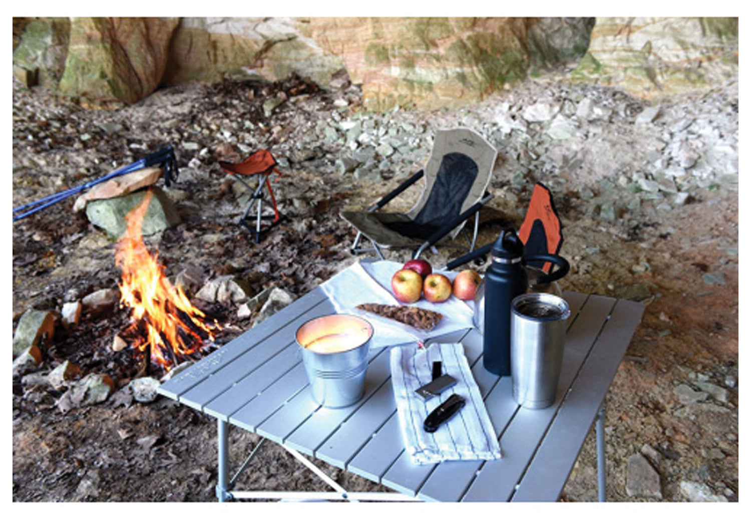 ALPS Mountaineering Camp Table Silver - Lightweight and Portable Design