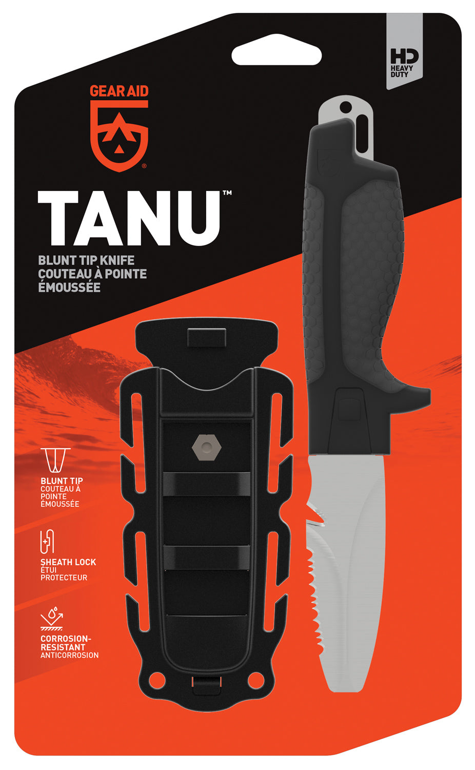 GEAR AID Tanu Blunt Tip Knife, Gray - Durable Multi-Purpose Tool