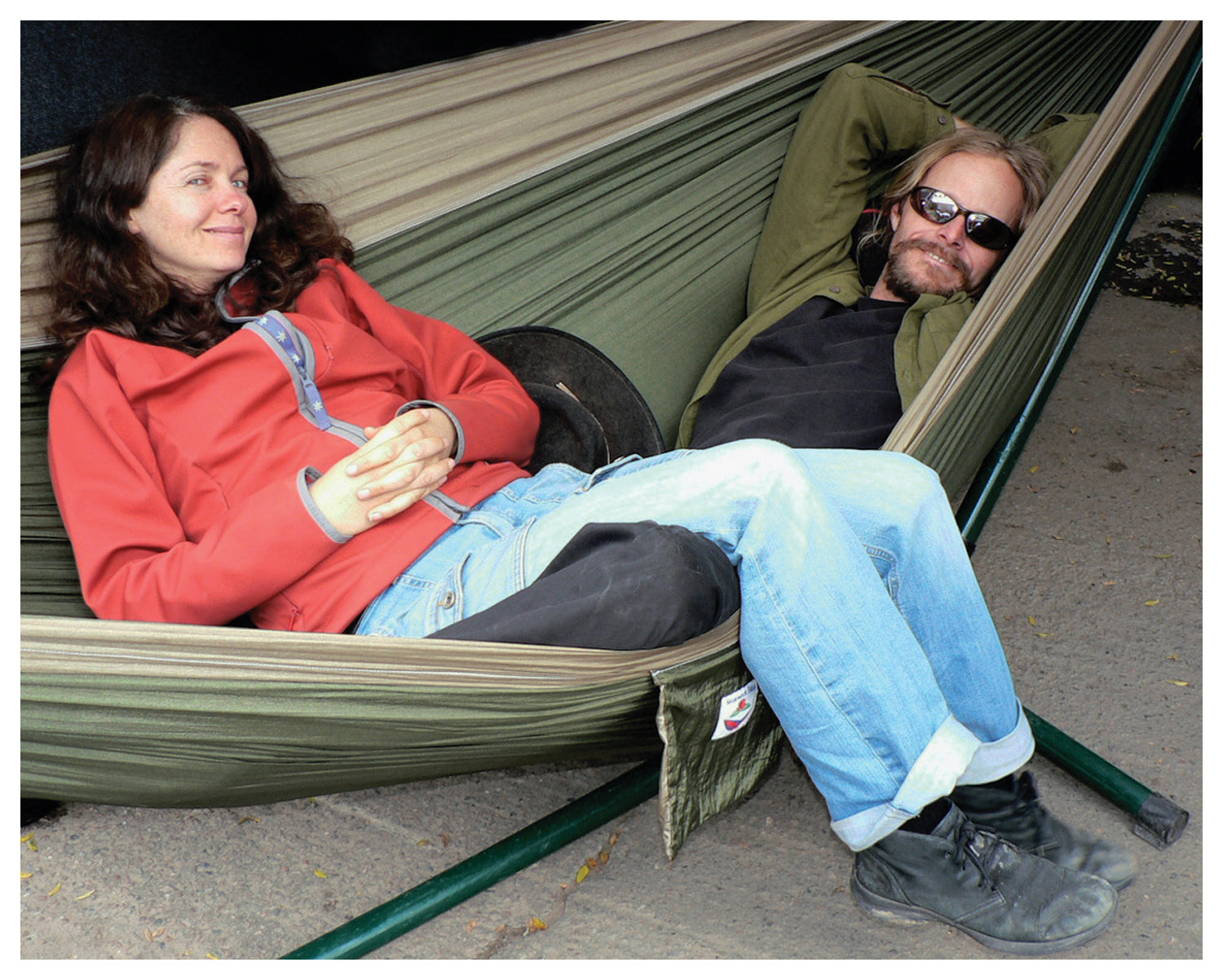 Hammock Bliss Double Tan/Green