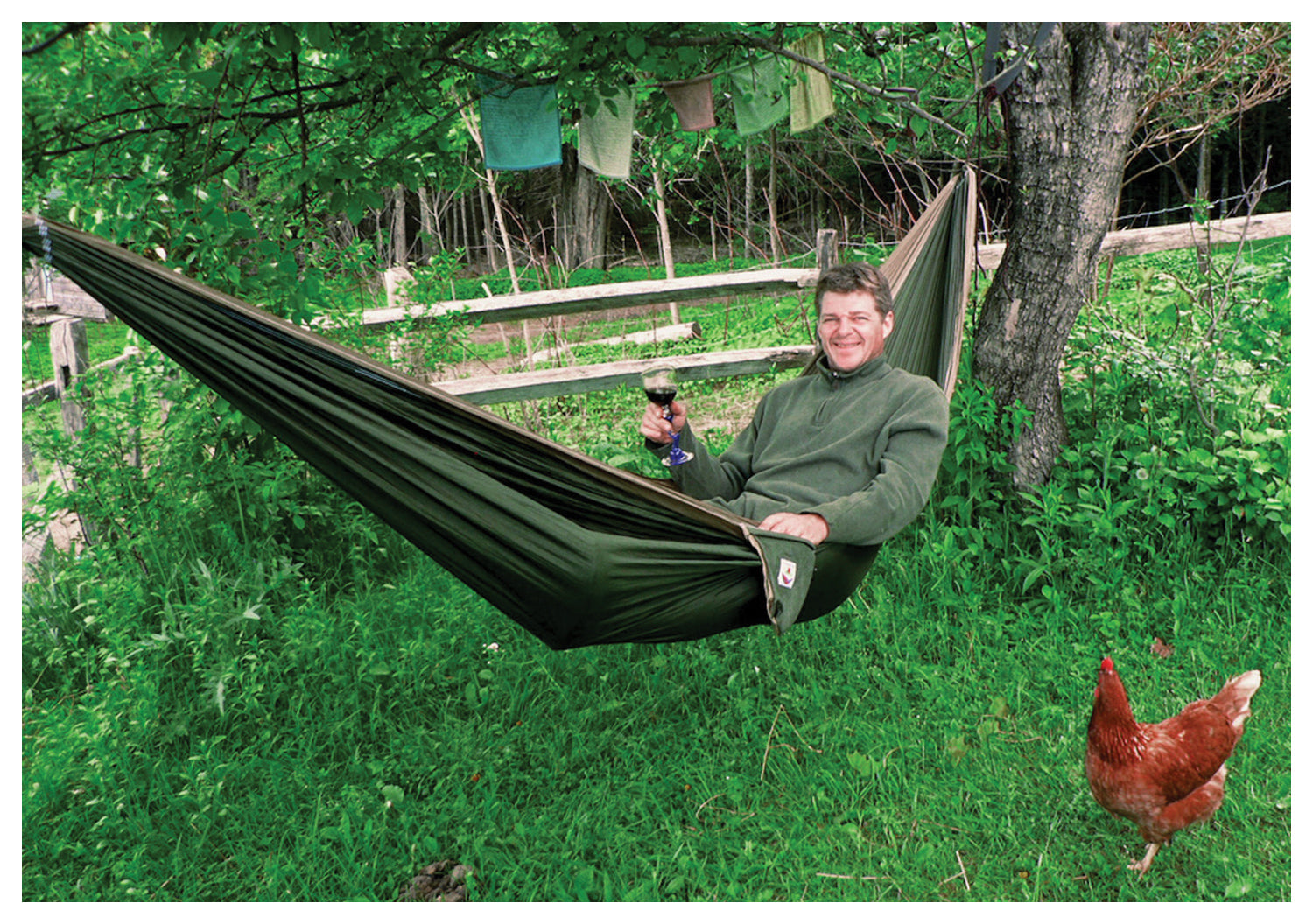 Hammock Bliss Double Tan/Green