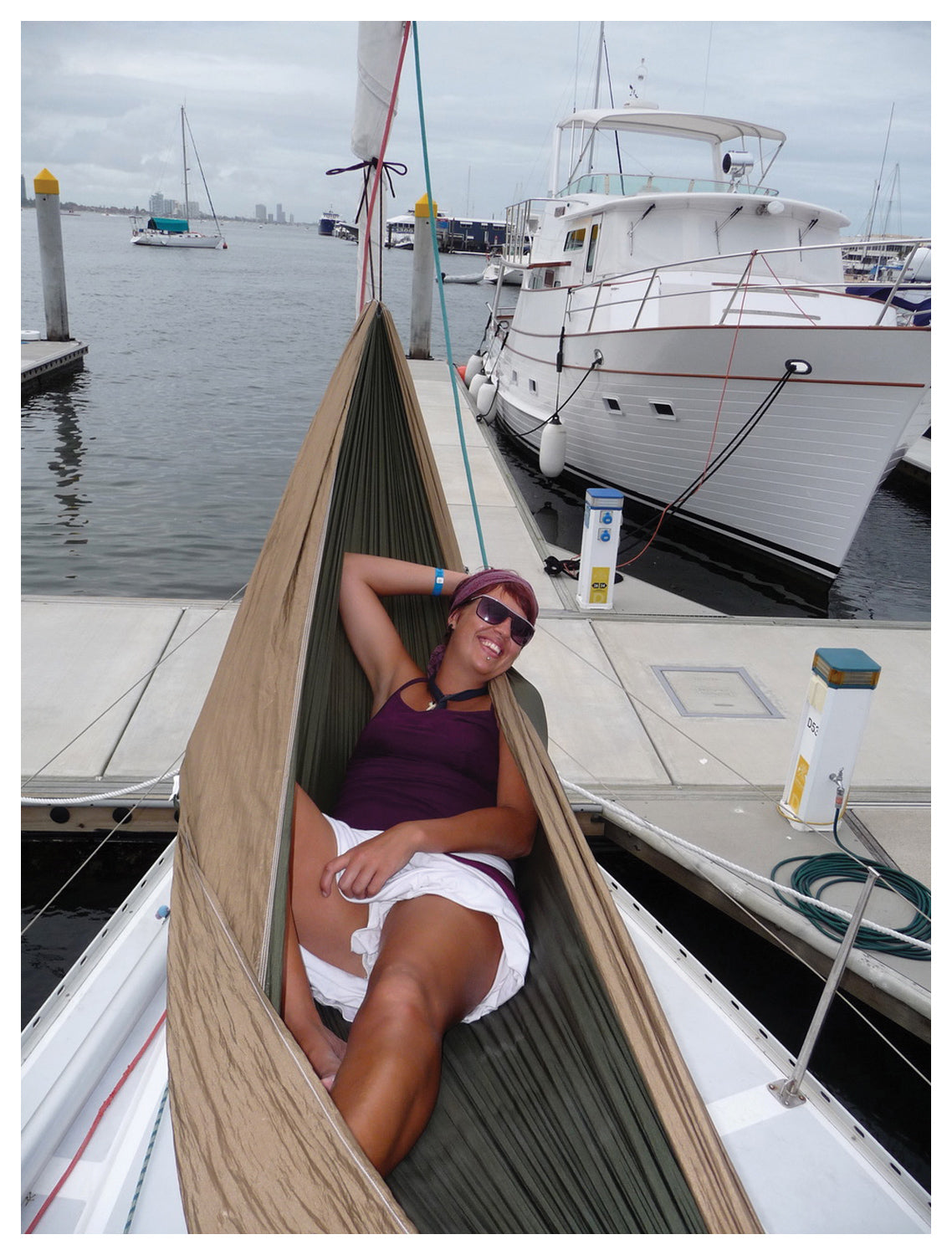 Hammock Bliss Double Tan/Green