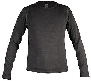 Hot Chillys Bi Ply Crew Kids Black X-Small - Thermal Base Layer for Children