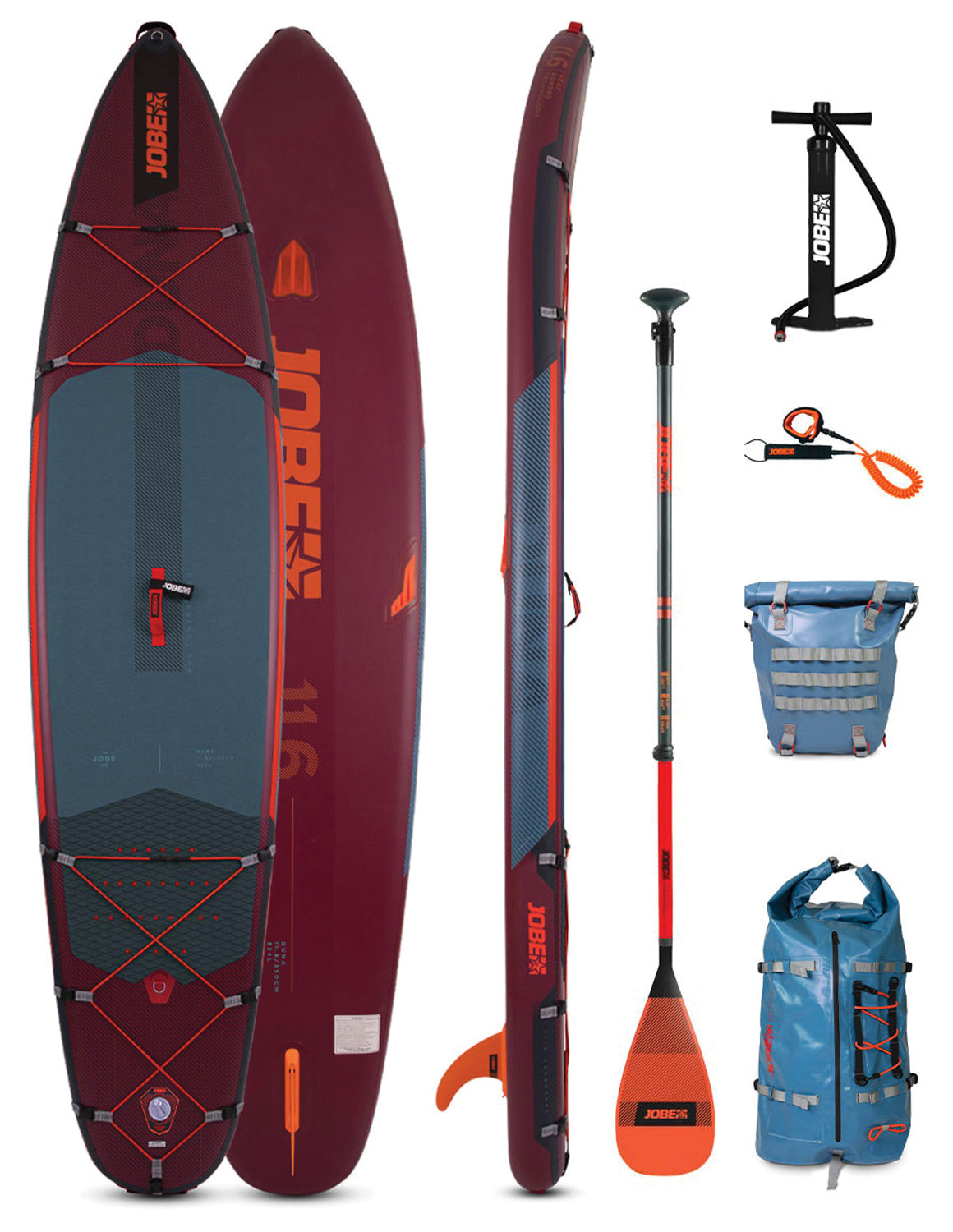Jobe Adventure Duna SUP 11.6 Package - Inflatable Stand-Up Paddleboard for All Skill Levels