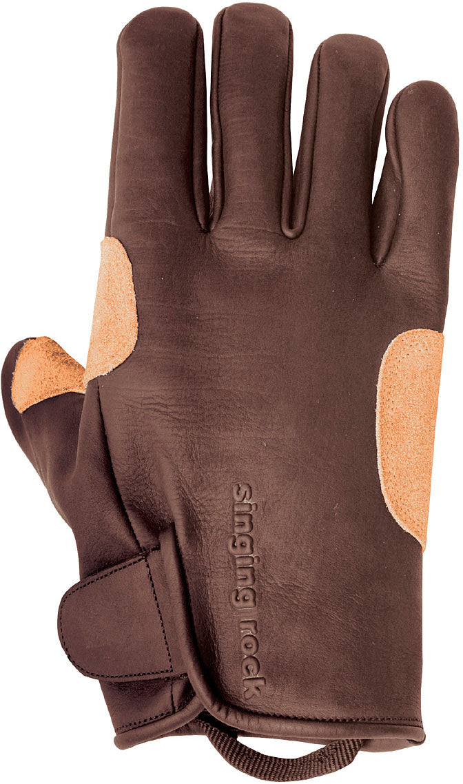 SINGING ROCK Grippy Leather Glove S 8 - Durable and Comfortable Climbing Gloves