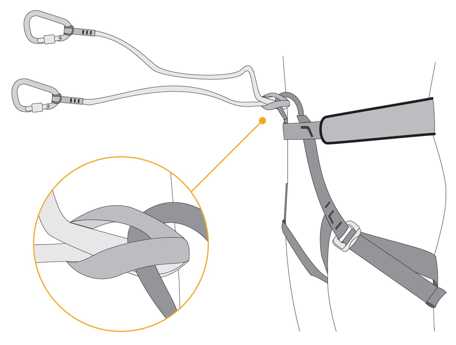 SINGING ROCK Sr Bungee Leash - Ultimate Safety and Freedom for Climbing