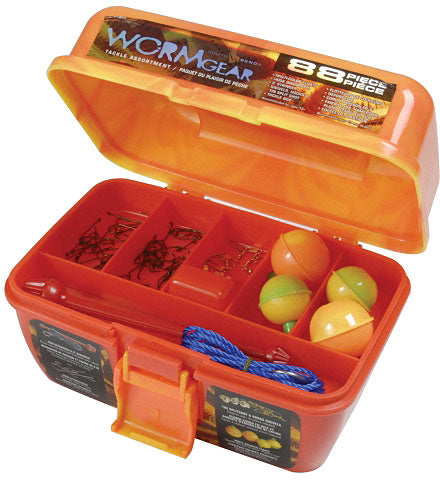 SOUTH BEND Tackle Bo X 88 Piece Orange Fishing Kit