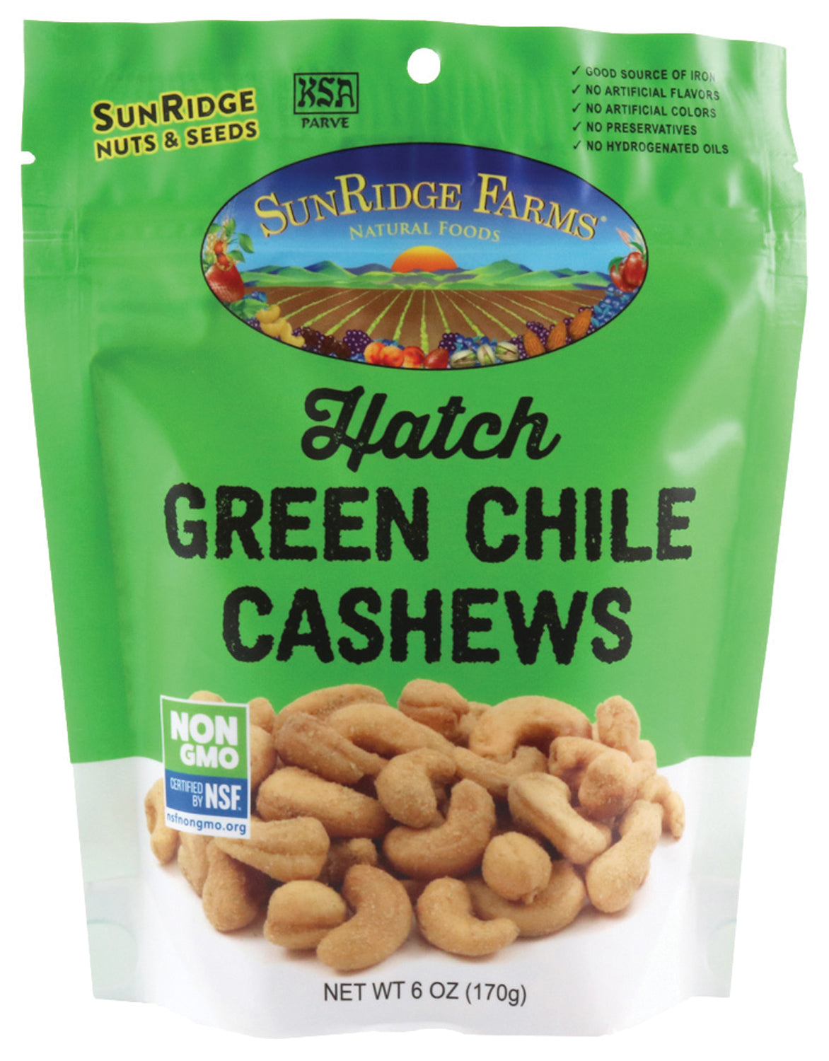 SUNRIDGE FARMS Cashews Green Chile 6 Oz - Spicy Snack Delight